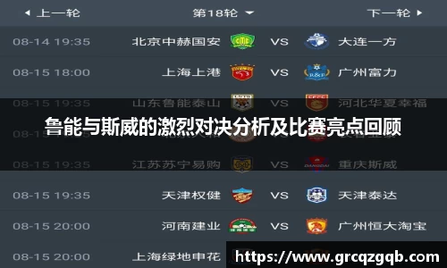 鲁能与斯威的激烈对决分析及比赛亮点回顾